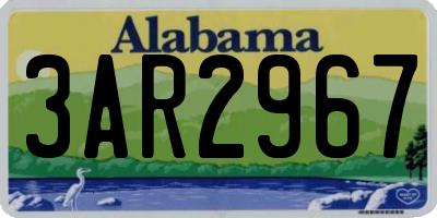 AL license plate 3AR2967
