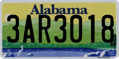 AL license plate 3AR3018