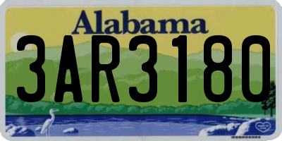 AL license plate 3AR3180