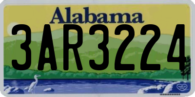 AL license plate 3AR3224