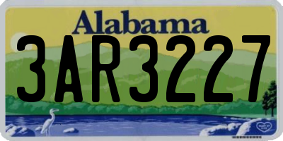 AL license plate 3AR3227