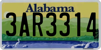 AL license plate 3AR3314