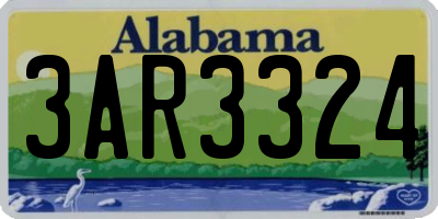 AL license plate 3AR3324