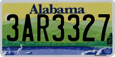 AL license plate 3AR3327