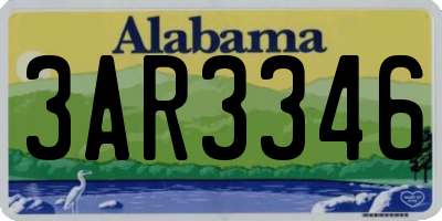 AL license plate 3AR3346