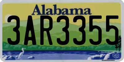 AL license plate 3AR3355