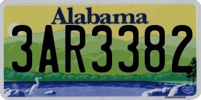 AL license plate 3AR3382