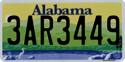 AL license plate 3AR3449
