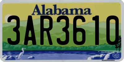 AL license plate 3AR3610