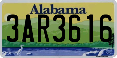 AL license plate 3AR3616