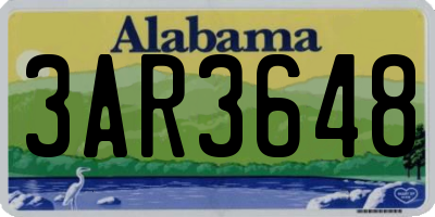 AL license plate 3AR3648