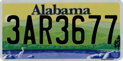 AL license plate 3AR3677