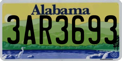 AL license plate 3AR3693