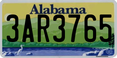 AL license plate 3AR3765