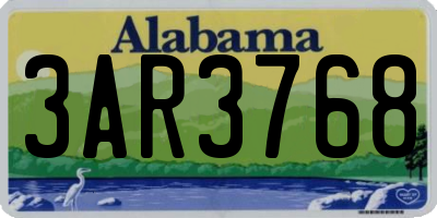 AL license plate 3AR3768