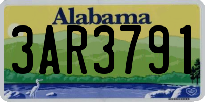 AL license plate 3AR3791