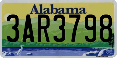 AL license plate 3AR3798