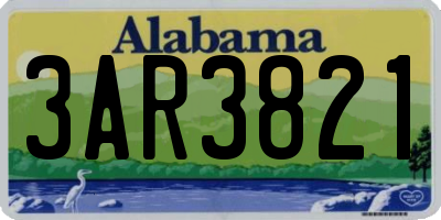 AL license plate 3AR3821