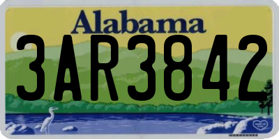 AL license plate 3AR3842