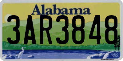 AL license plate 3AR3848