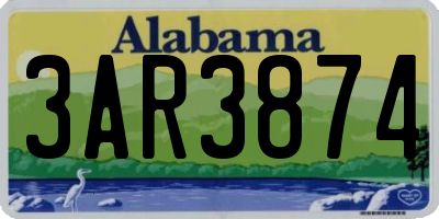 AL license plate 3AR3874