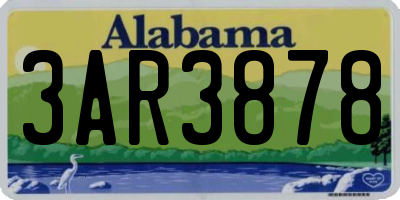 AL license plate 3AR3878