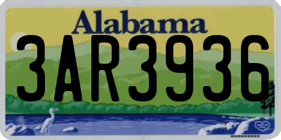 AL license plate 3AR3936