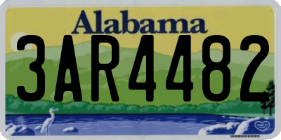 AL license plate 3AR4482
