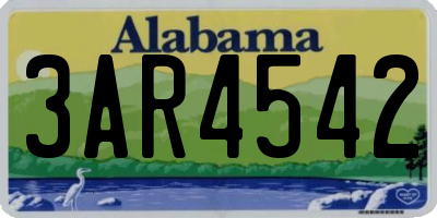 AL license plate 3AR4542