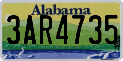 AL license plate 3AR4735