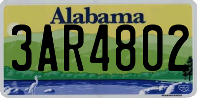 AL license plate 3AR4802