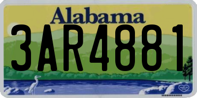 AL license plate 3AR4881