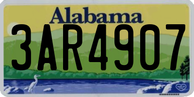 AL license plate 3AR4907