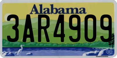 AL license plate 3AR4909