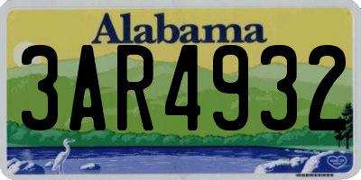 AL license plate 3AR4932