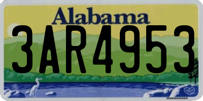 AL license plate 3AR4953