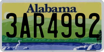 AL license plate 3AR4992