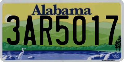 AL license plate 3AR5017