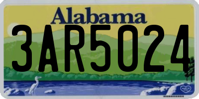 AL license plate 3AR5024