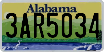 AL license plate 3AR5034
