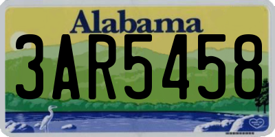 AL license plate 3AR5458