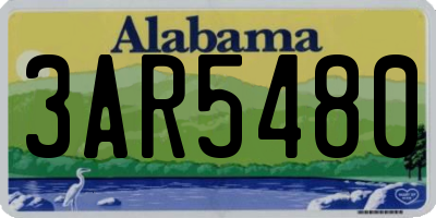 AL license plate 3AR5480