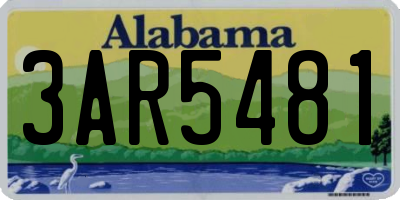 AL license plate 3AR5481