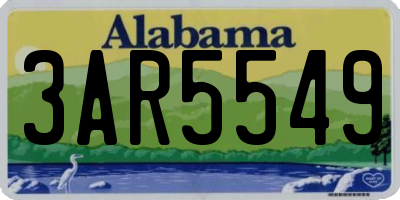 AL license plate 3AR5549