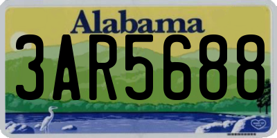 AL license plate 3AR5688