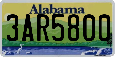 AL license plate 3AR5800