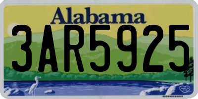 AL license plate 3AR5925