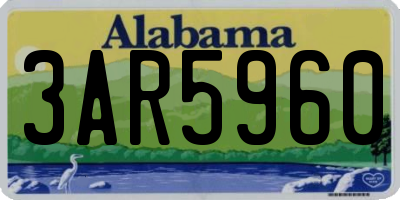 AL license plate 3AR5960