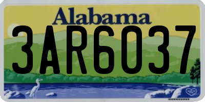 AL license plate 3AR6037
