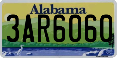 AL license plate 3AR6060